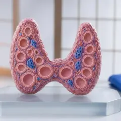 Modell der Schilddrüse mit Follikeln, die Kalzitonin produzieren.
