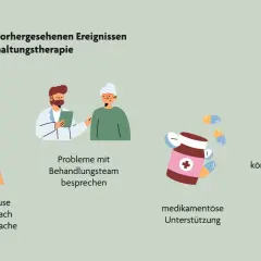 Umgang mit unvorhergesehenen Ereignissen während der Erhaltungstherapie: Pause, Gespräche, Medikamente, Aktivität. Was ist eine Erhaltungstherapie? Hier wird erklärt.